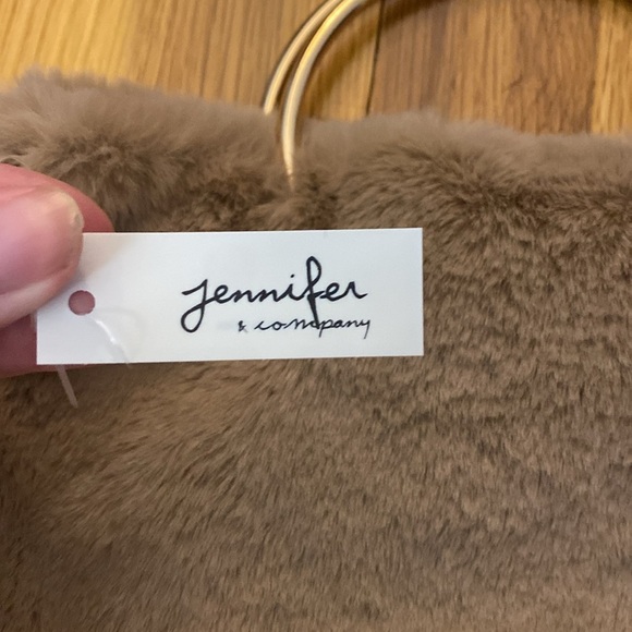 NWT Jennifer & Company Brown Faux Fur Tote/Crossbody Bag - Picture 5 of 7